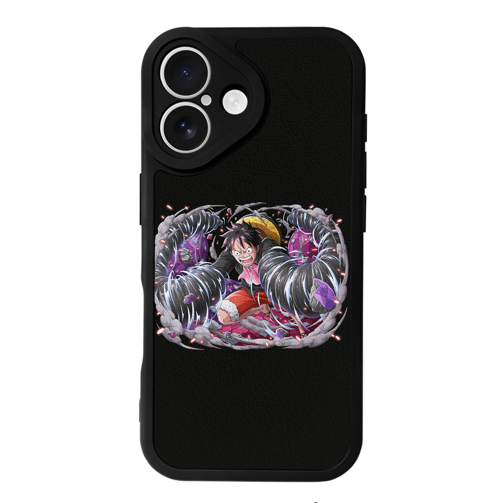 （画像用） ワンピース モンキー・D・ルフィ ONE PIECE Monkey D. Luffy 【iPhone 16シリーズ対応】シリコンスマホケース（レザー調） 材質：シリコン